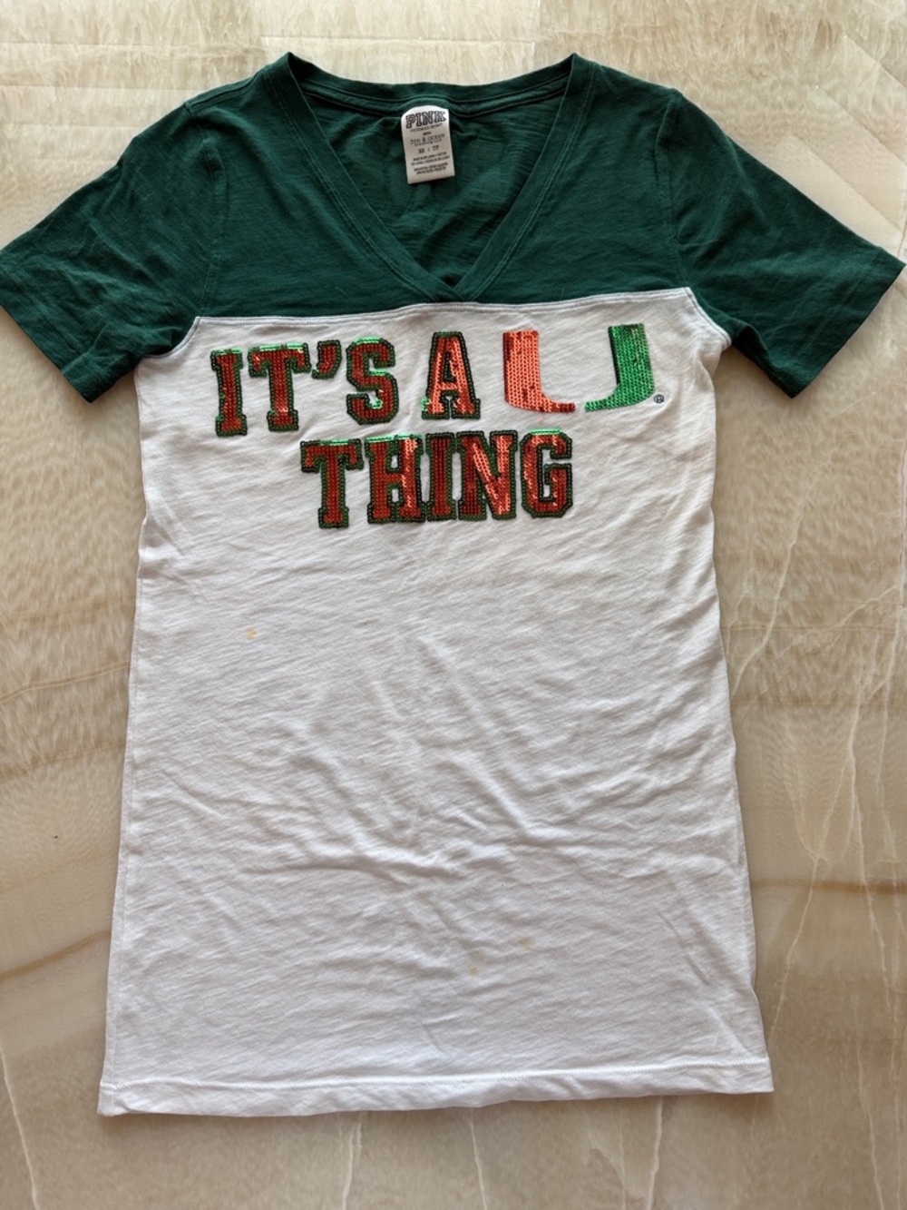 Victoria’s Secret University of Miami Hurricanes 'It's A U Thing' Sequin Tee